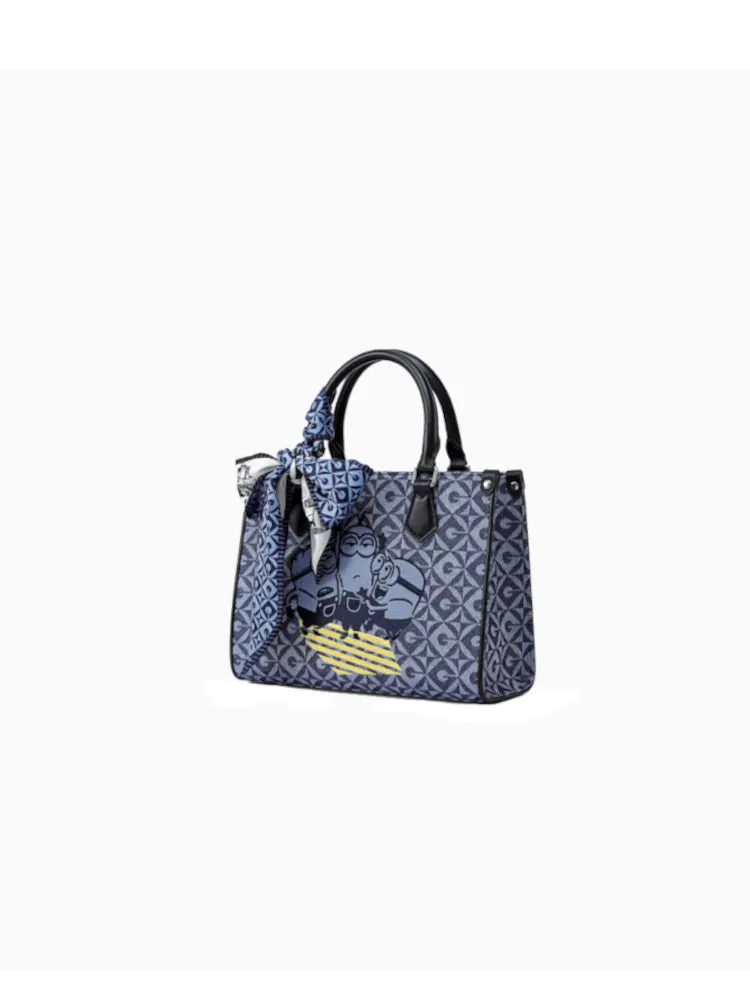 Minions Jacquard with Leather Medium Tote Bag