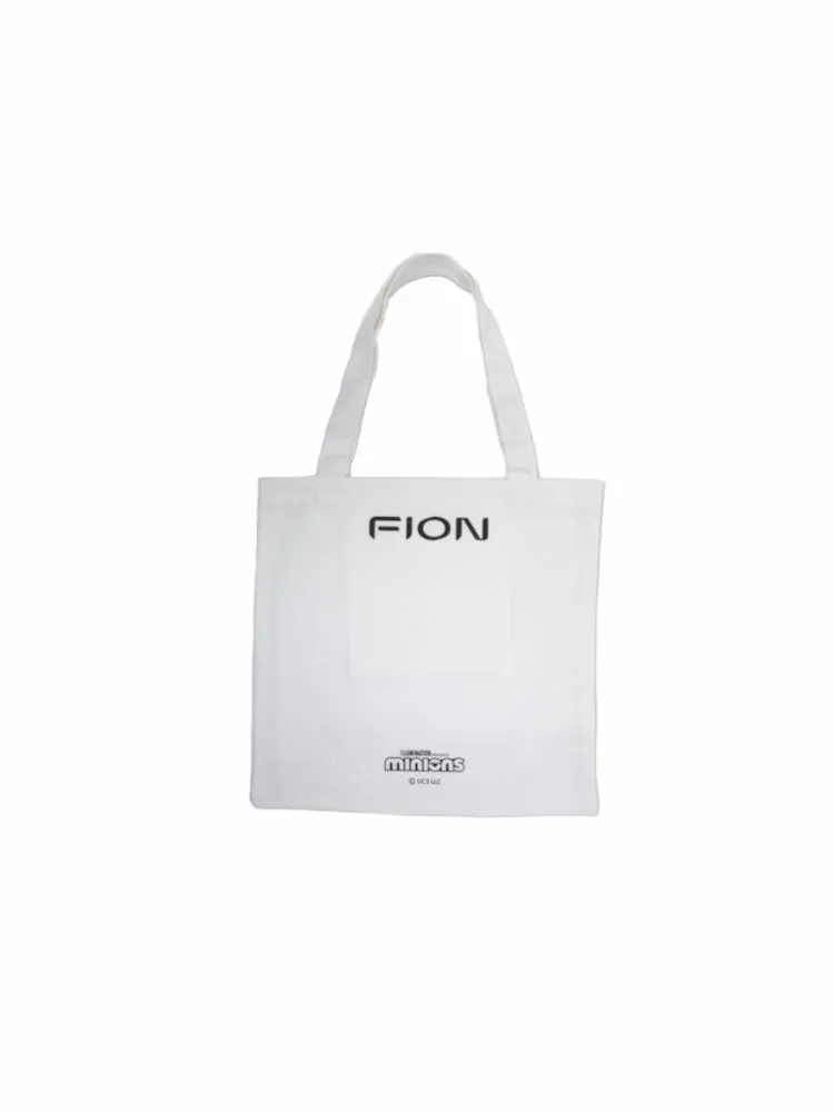 Minions White Canvas Shopping Bag