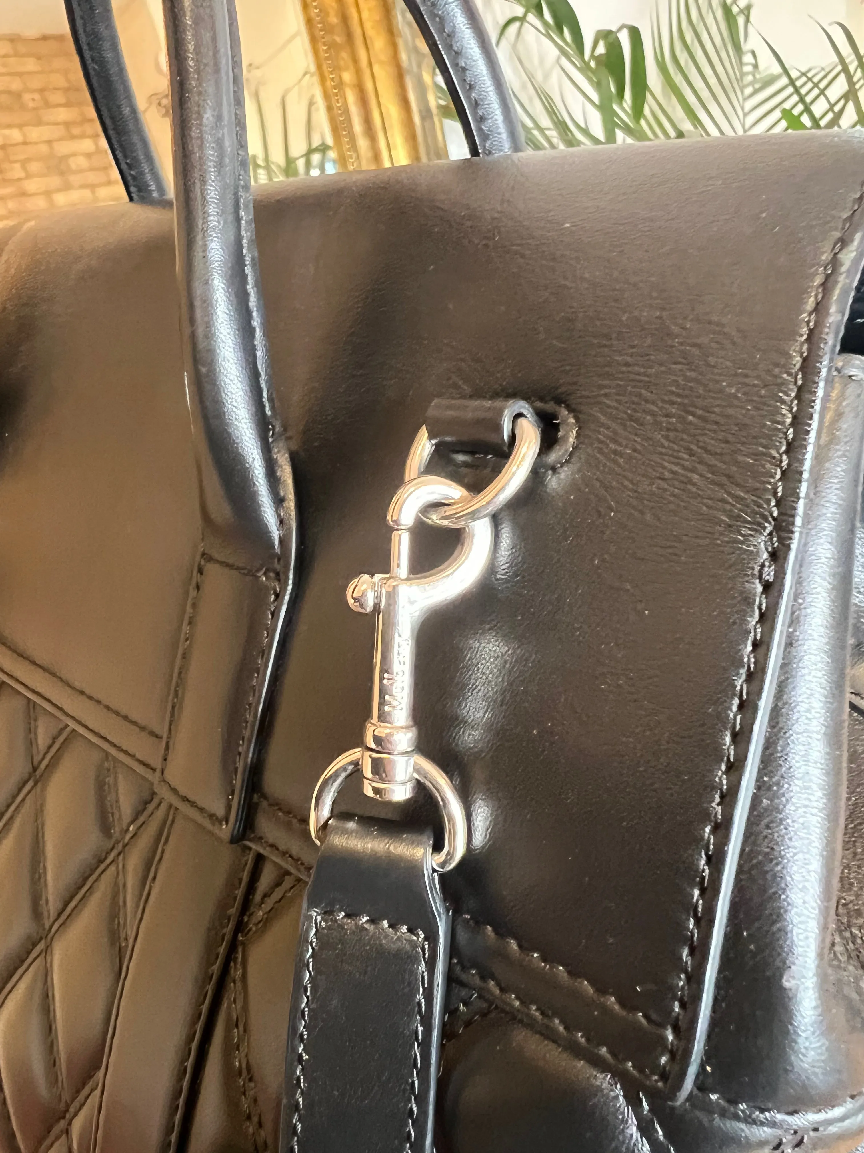 Mulberry Black Quilted Bayswater Tote with Shoulder Strap