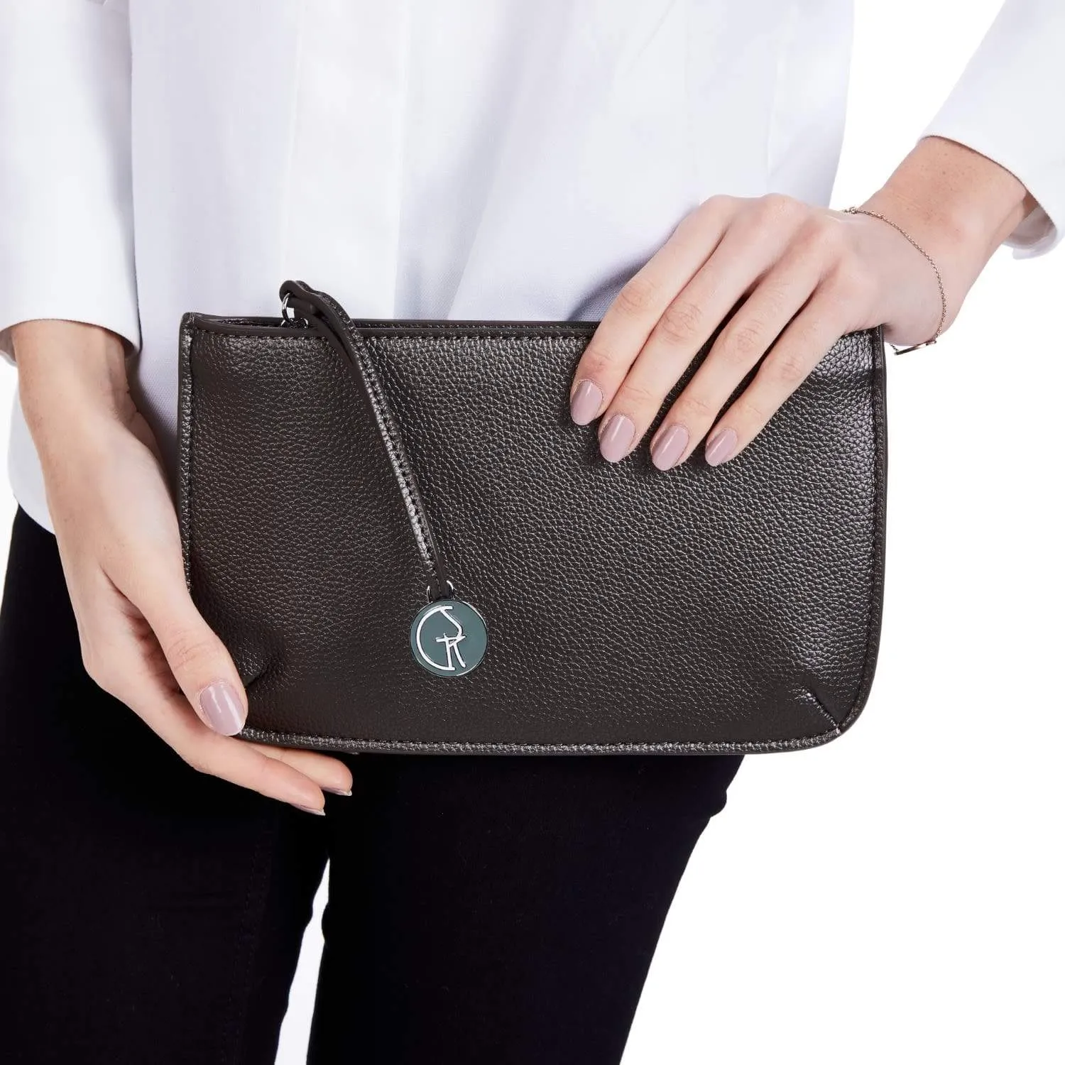 Multi-Function Vegan Leather Clutch | Metallic