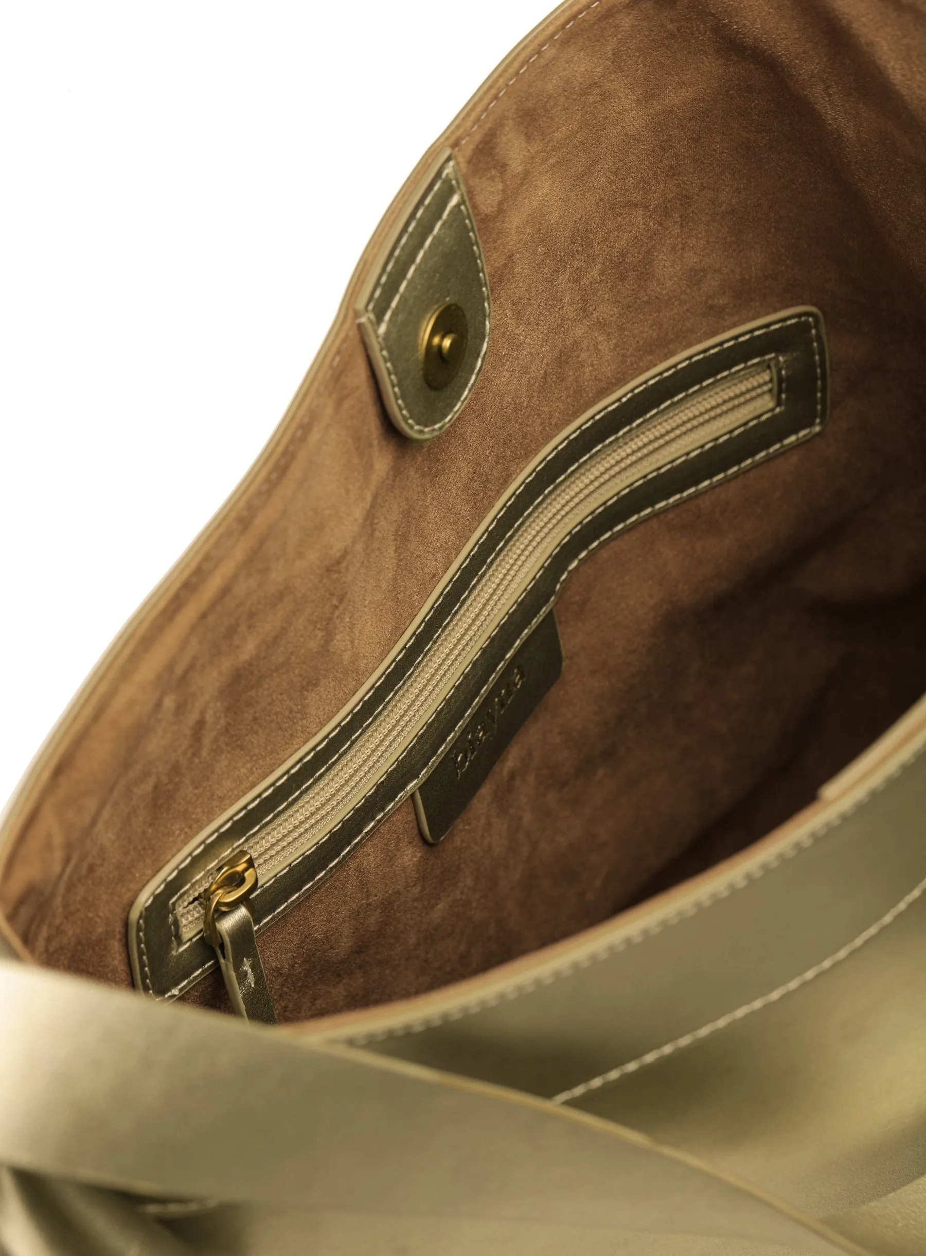 Muse Cactus Leather Vegan Tote Bag | Metallic Gold