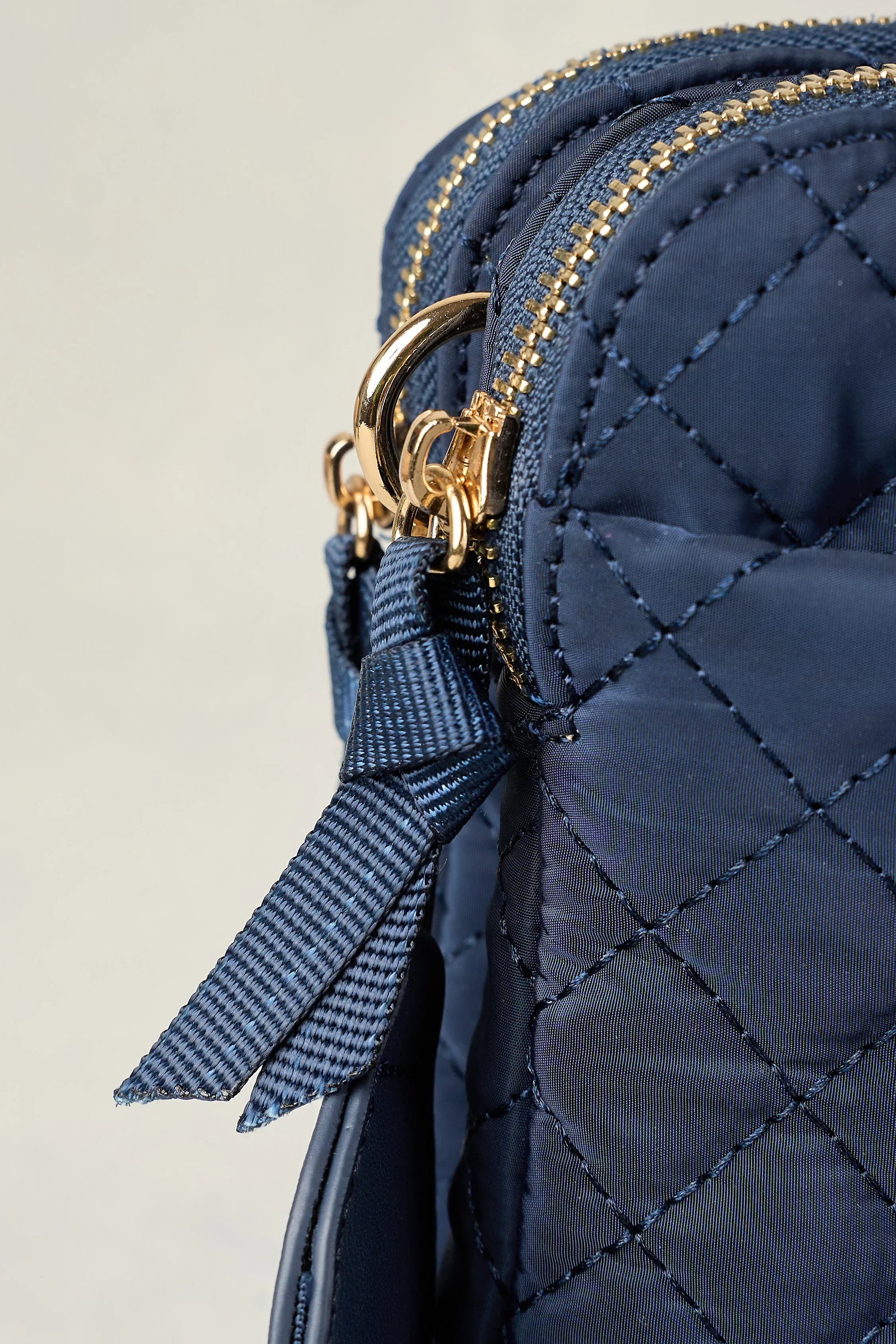 Naomi Quilted Crossbody Bag - Navy