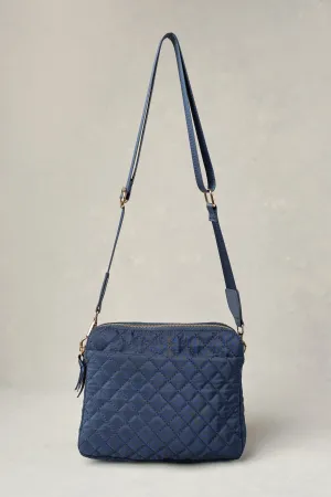 Naomi Quilted Crossbody Bag - Navy