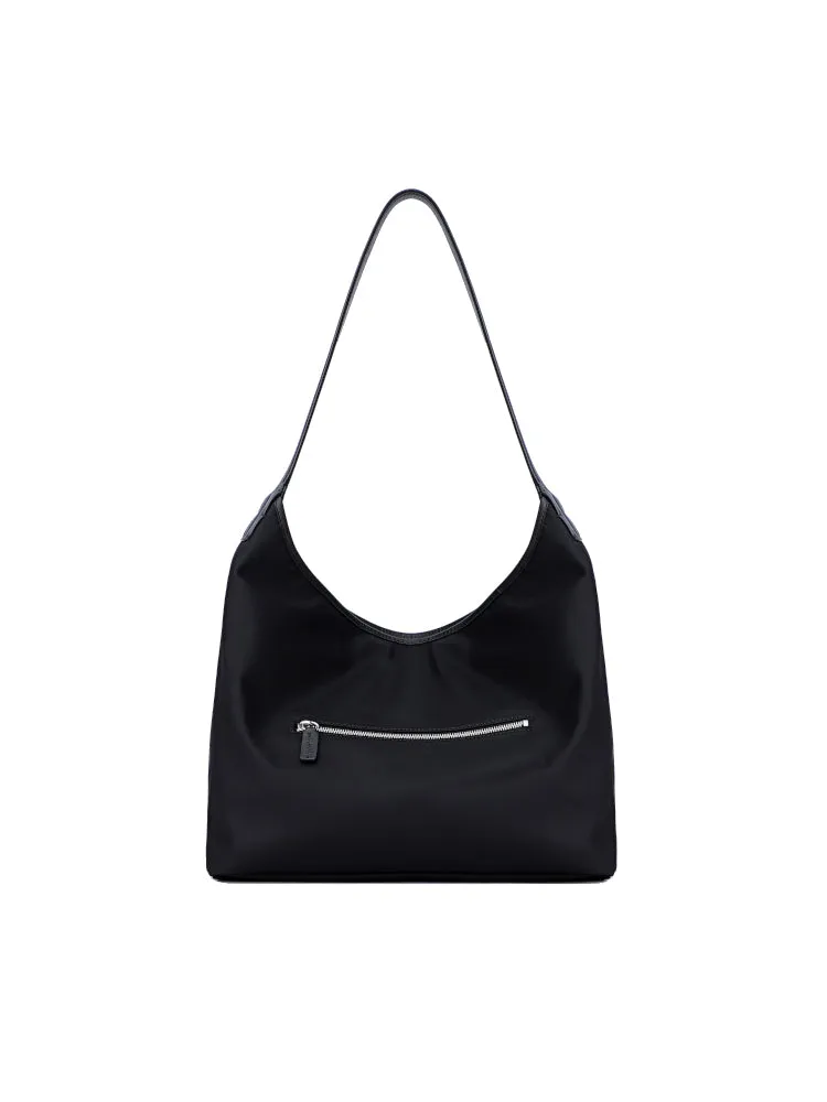 Nylon with Leather Tote Bag