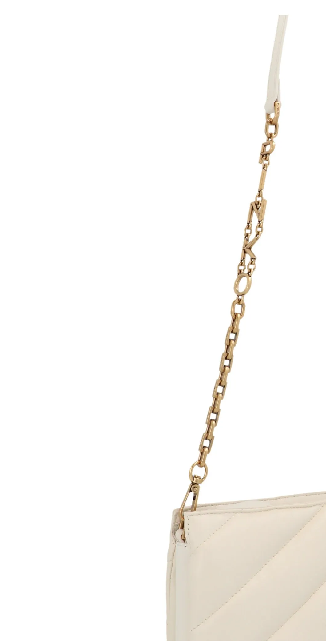 Pinko Love Quilted Logo Plaque Zipped Crossbody Bag