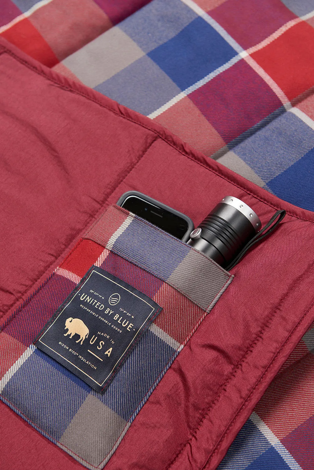 Plaid Quilted Bison Blanket