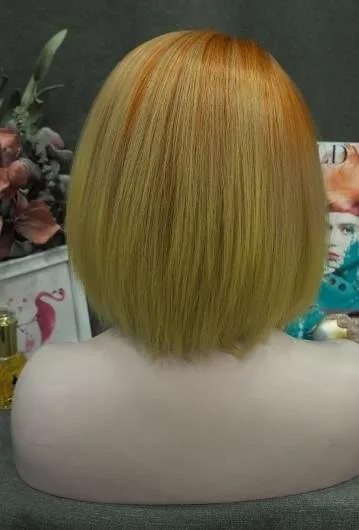 Platanus - Deciduous Leaf Color Shoulder Length Straigt Synthetic Lace Front Wig