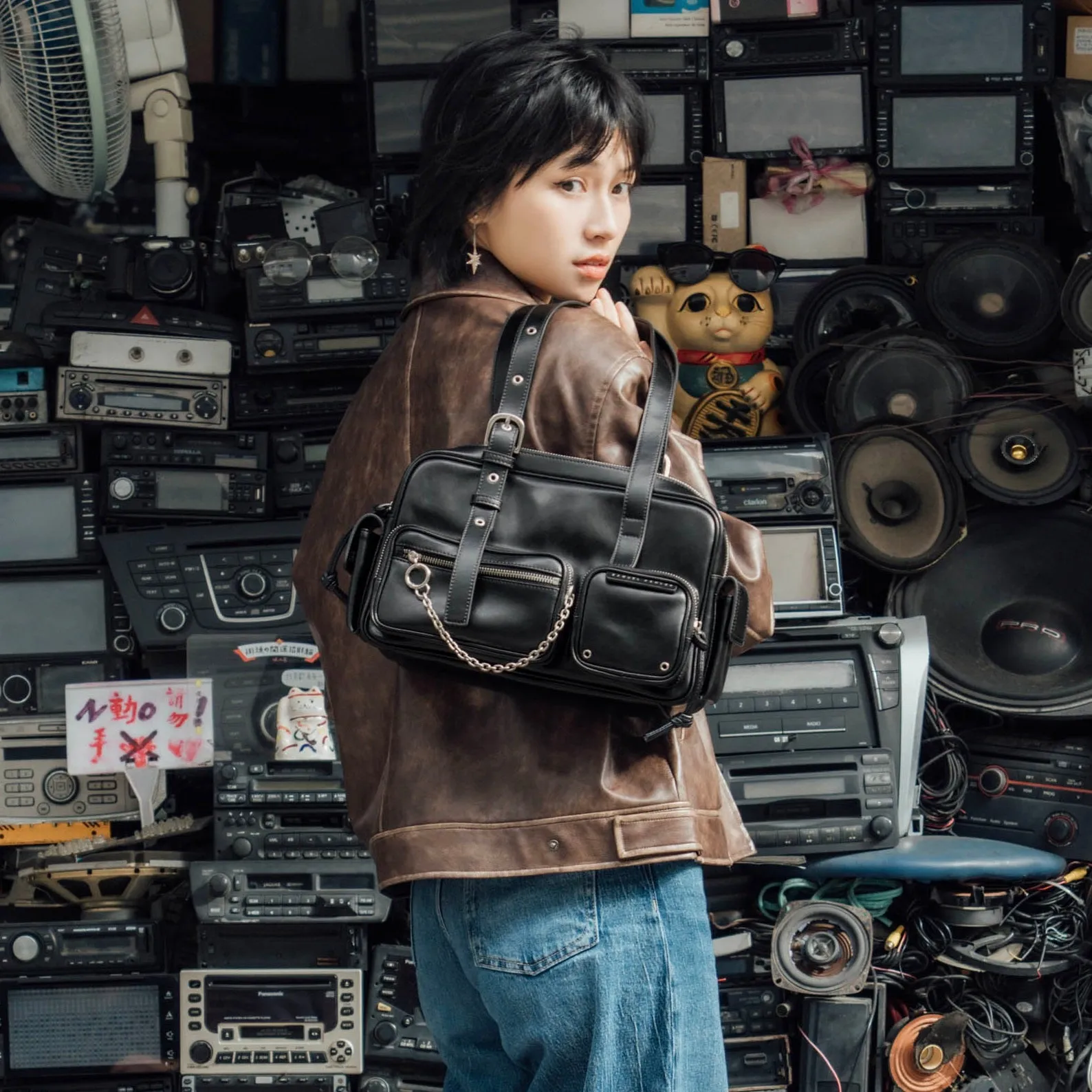 Queen Leather Tote Bag