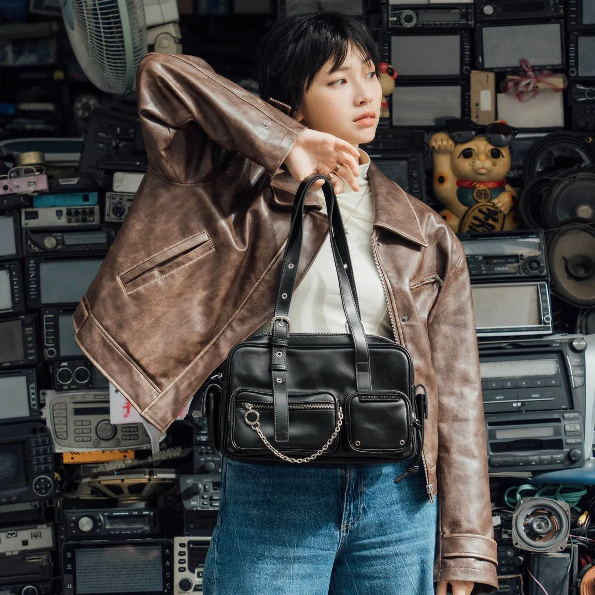 Queen Leather Tote Bag