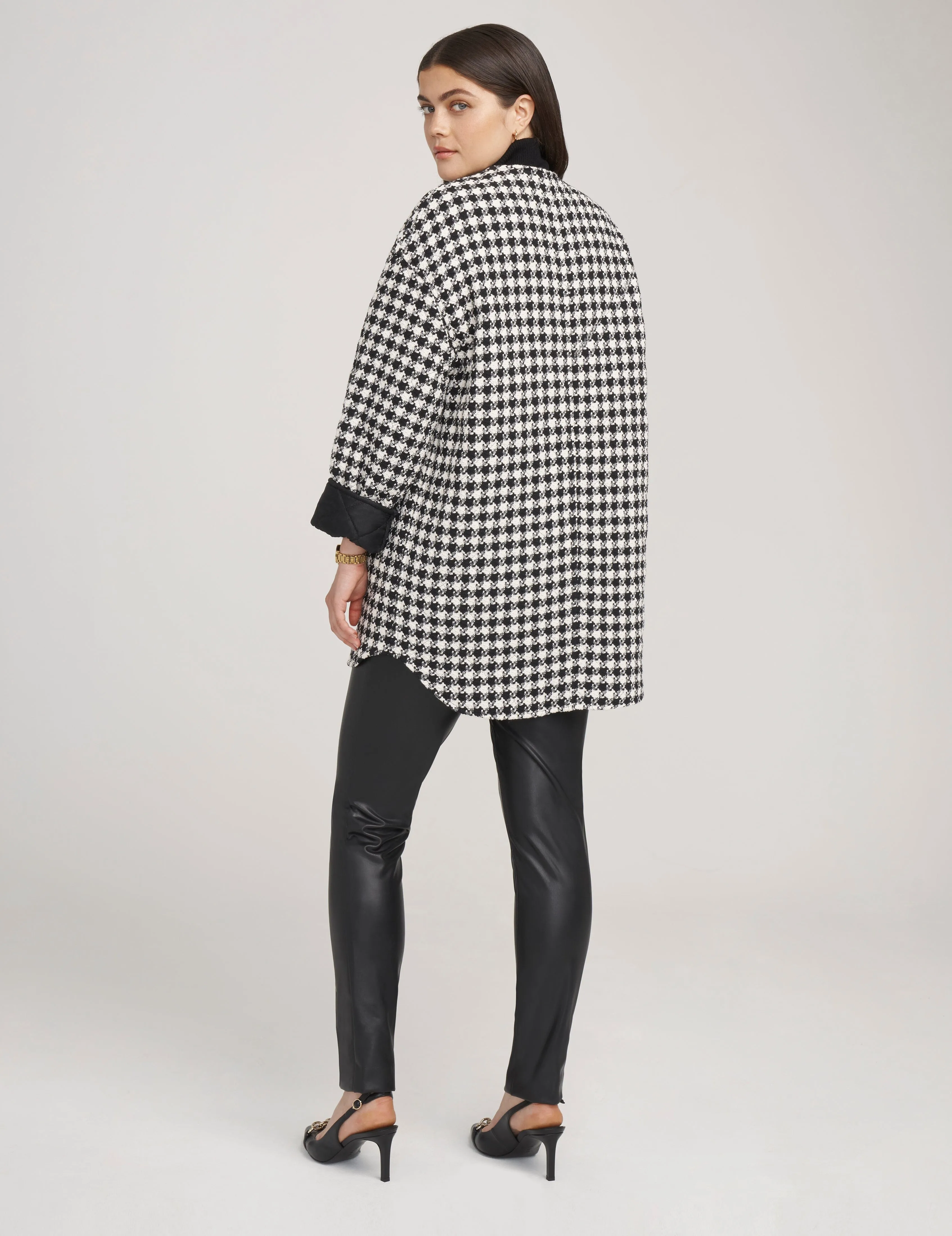 Quilted Houndstooth Jacket- Sale