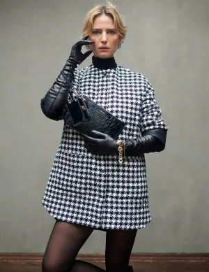 Quilted Houndstooth Jacket- Sale