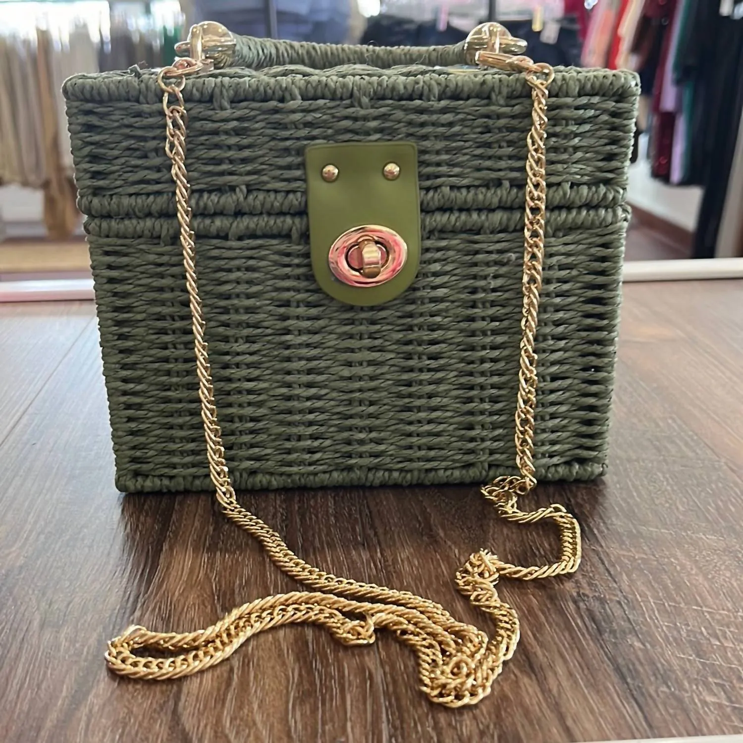 "lunchbox" Purse In Sage