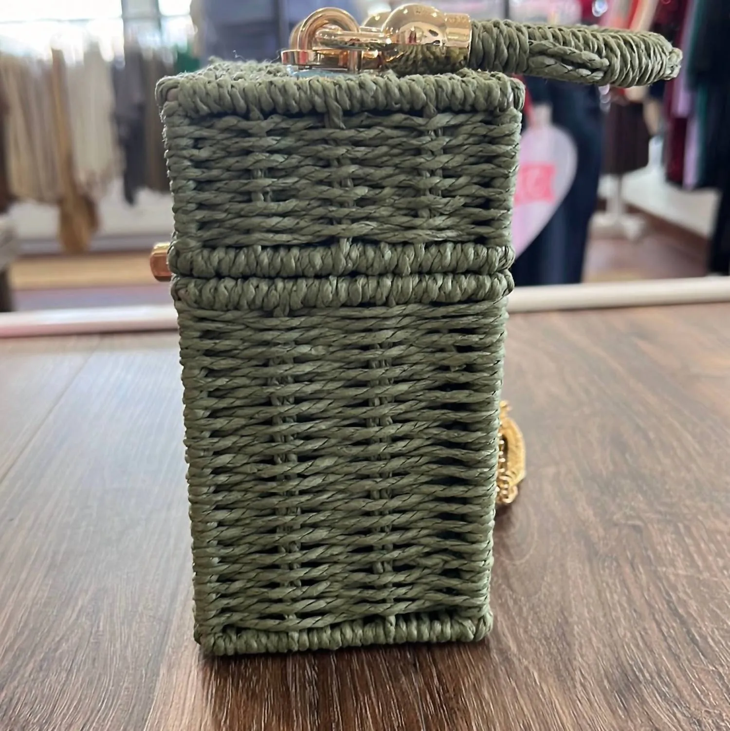 "lunchbox" Purse In Sage