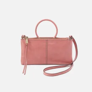 Sable Crossbody In Polished Leather - Rose