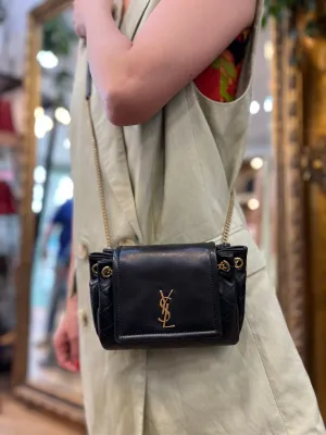 Saint Laurent Black Mini Nolita Shoulder Bag