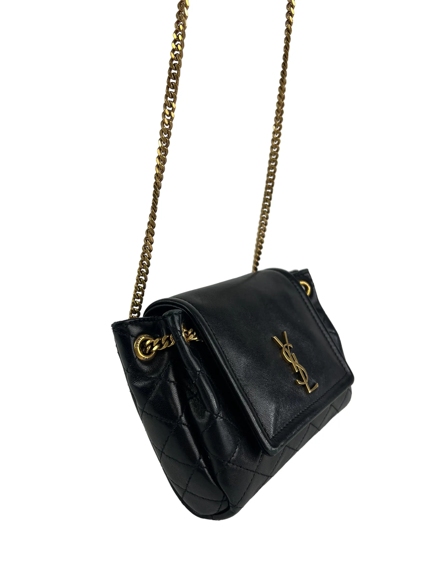 Saint Laurent Black Mini Nolita Shoulder Bag