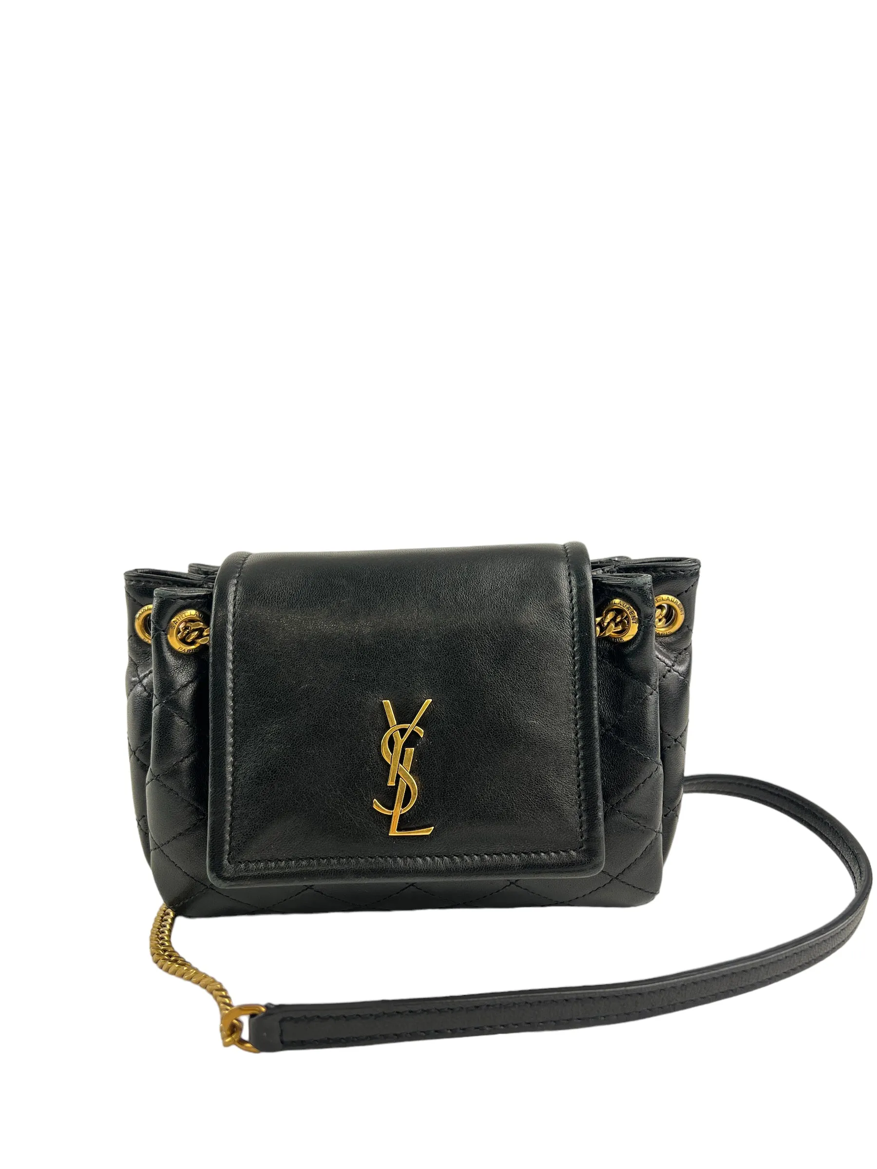 Saint Laurent Black Mini Nolita Shoulder Bag
