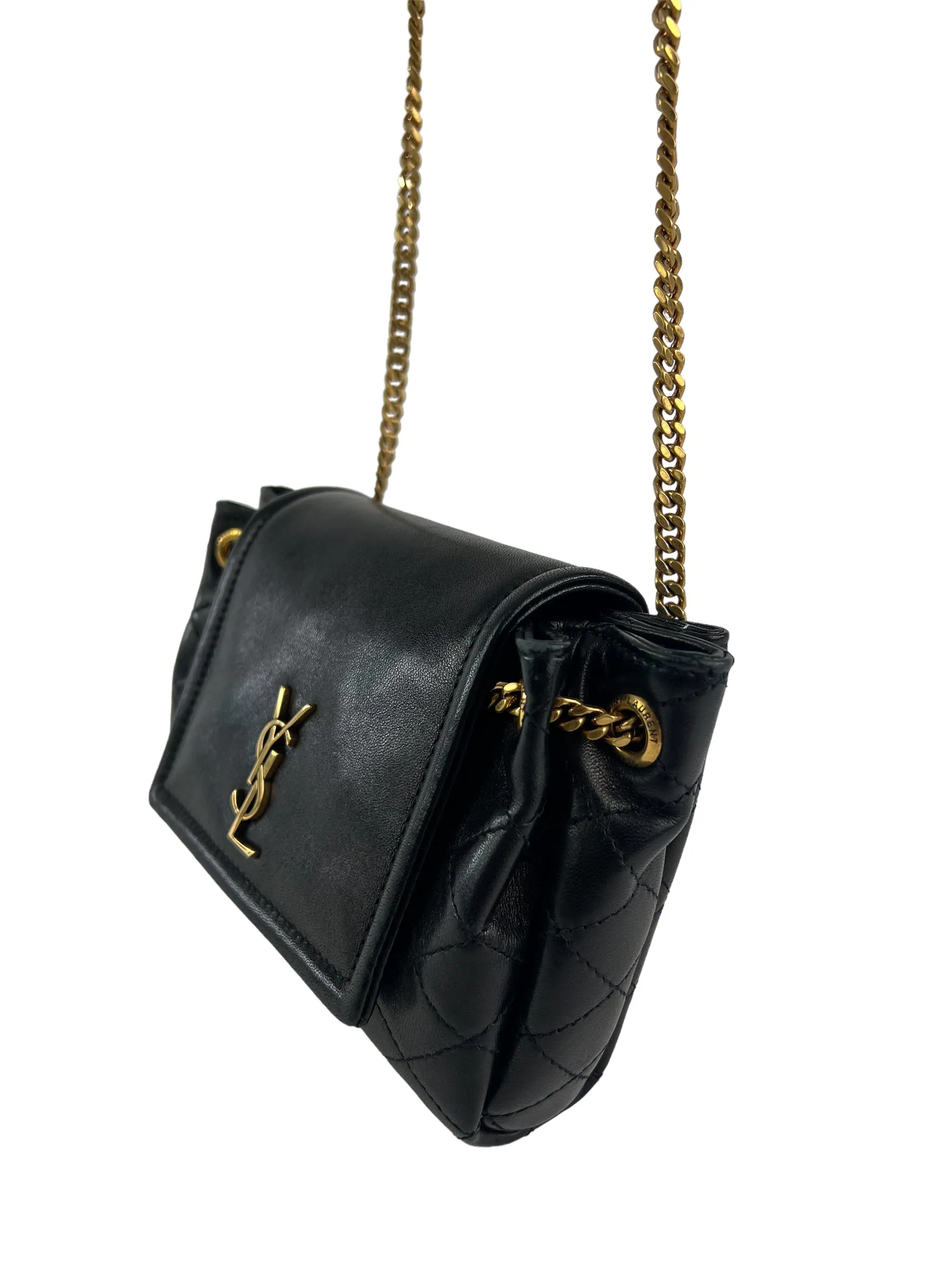 Saint Laurent Black Mini Nolita Shoulder Bag