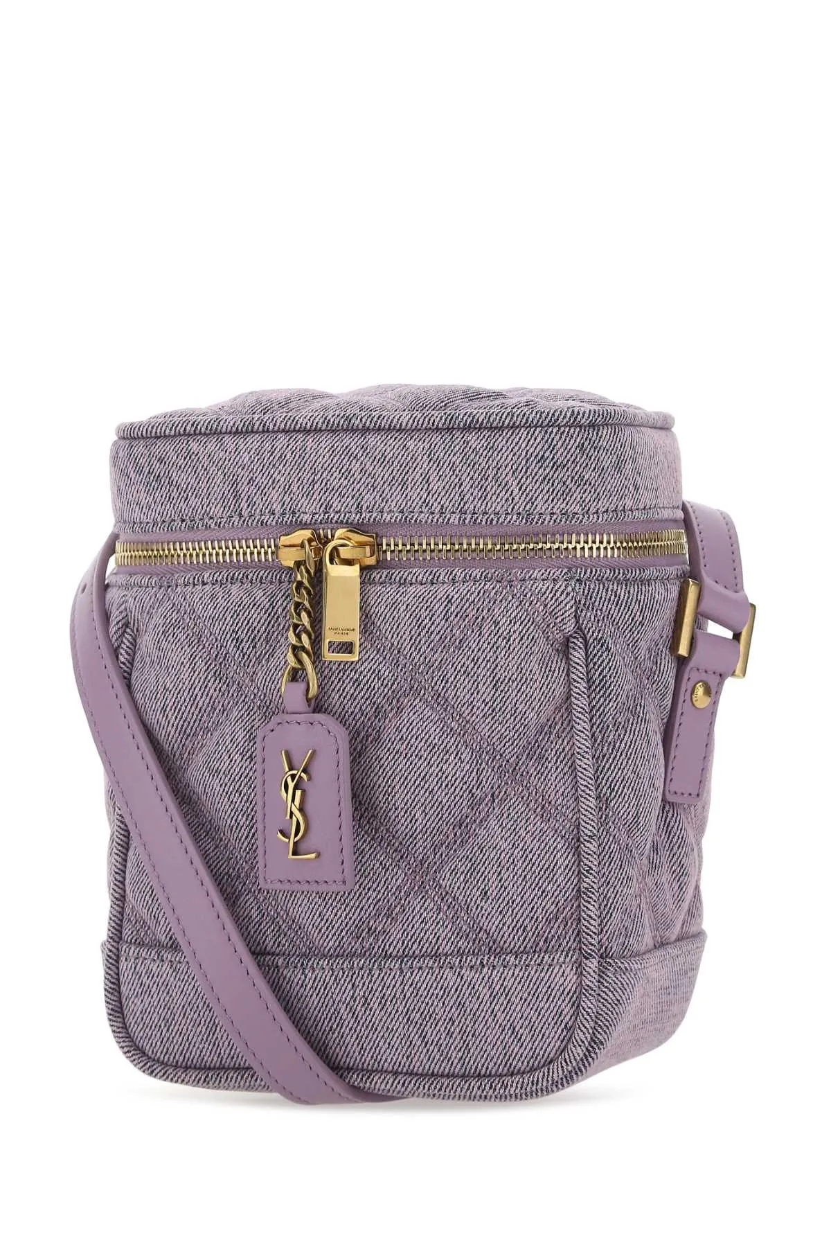 Saint Laurent Logo Plaque Zip-Up Crossbody Bag