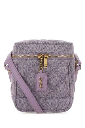 Saint Laurent Logo Plaque Zip-Up Crossbody Bag