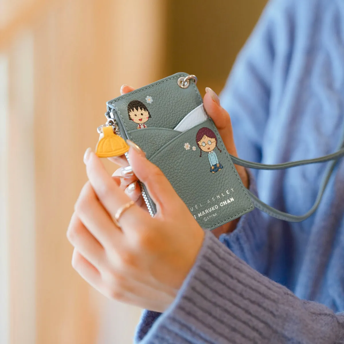 Samuel Ashley x Chibi Maruko Chan Leather ID Badge Holder