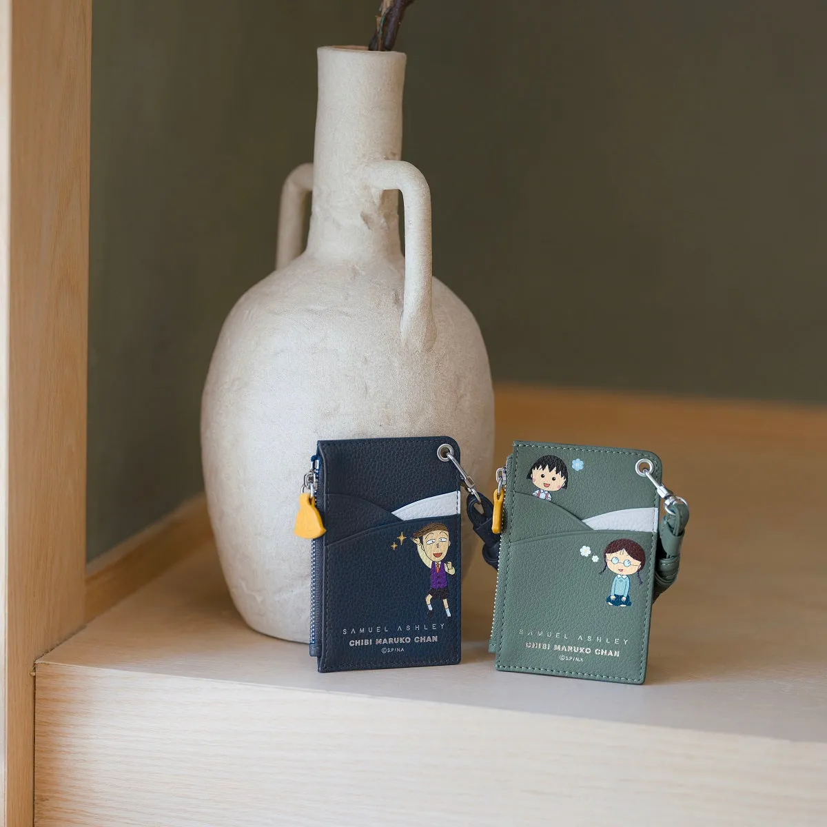 Samuel Ashley x Chibi Maruko Chan Leather ID Badge Holder