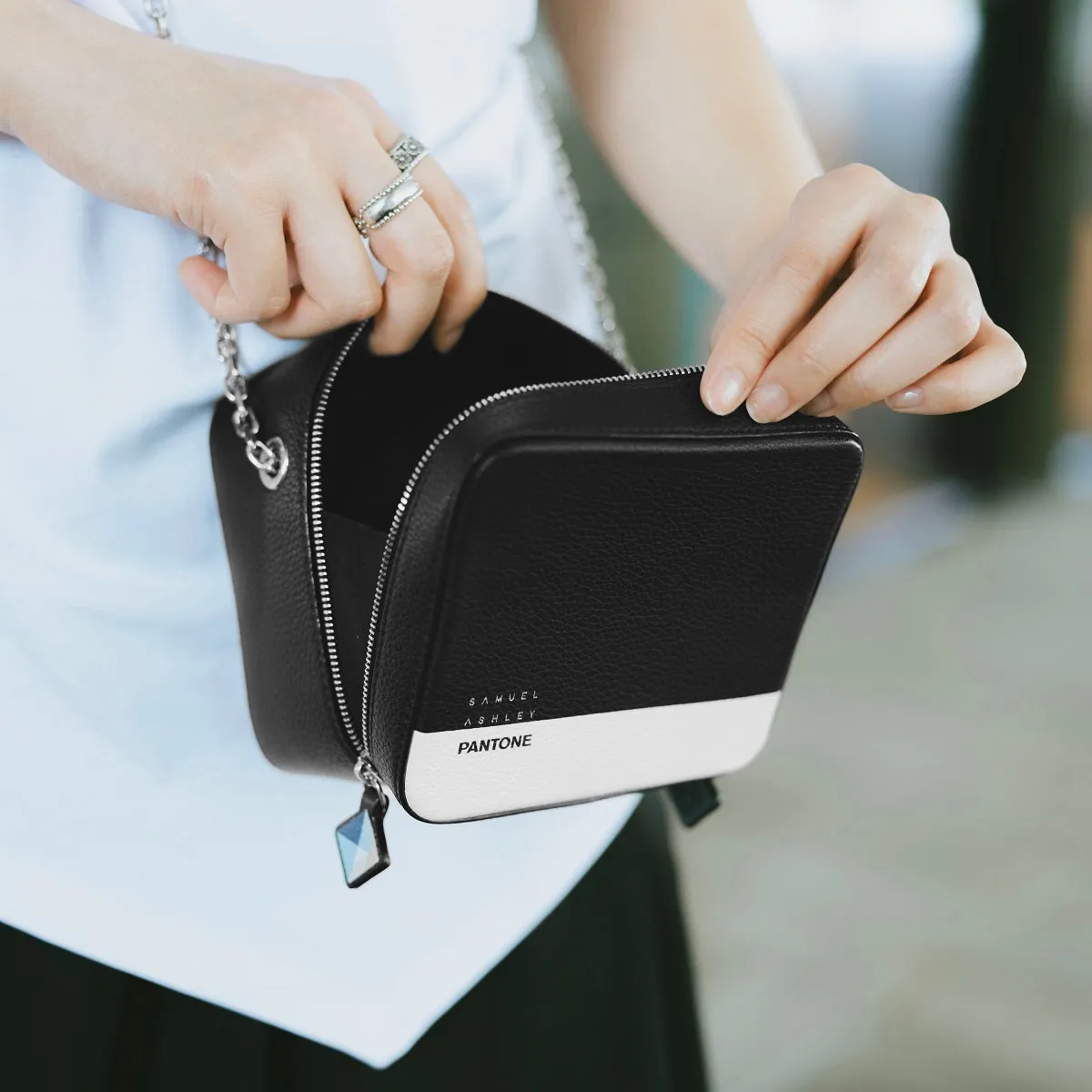 Samuel Ashley x Pantone Leather Square Bag