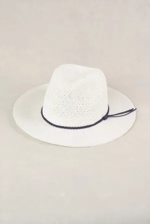 Serge Packable Fedora - White
