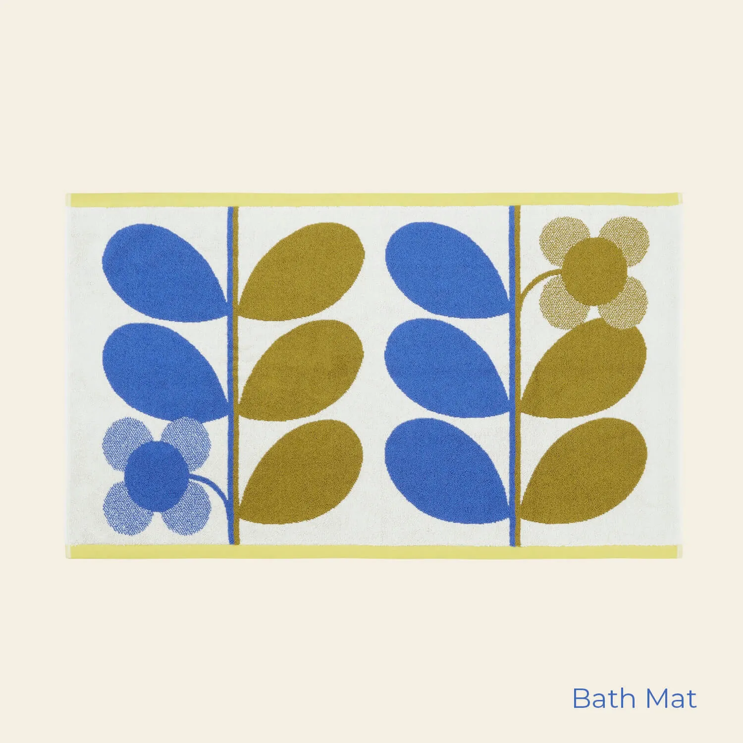 Stem Bloom Duo Towels - Blue and Fawn