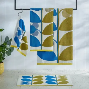 Stem Bloom Duo Towels - Blue and Fawn