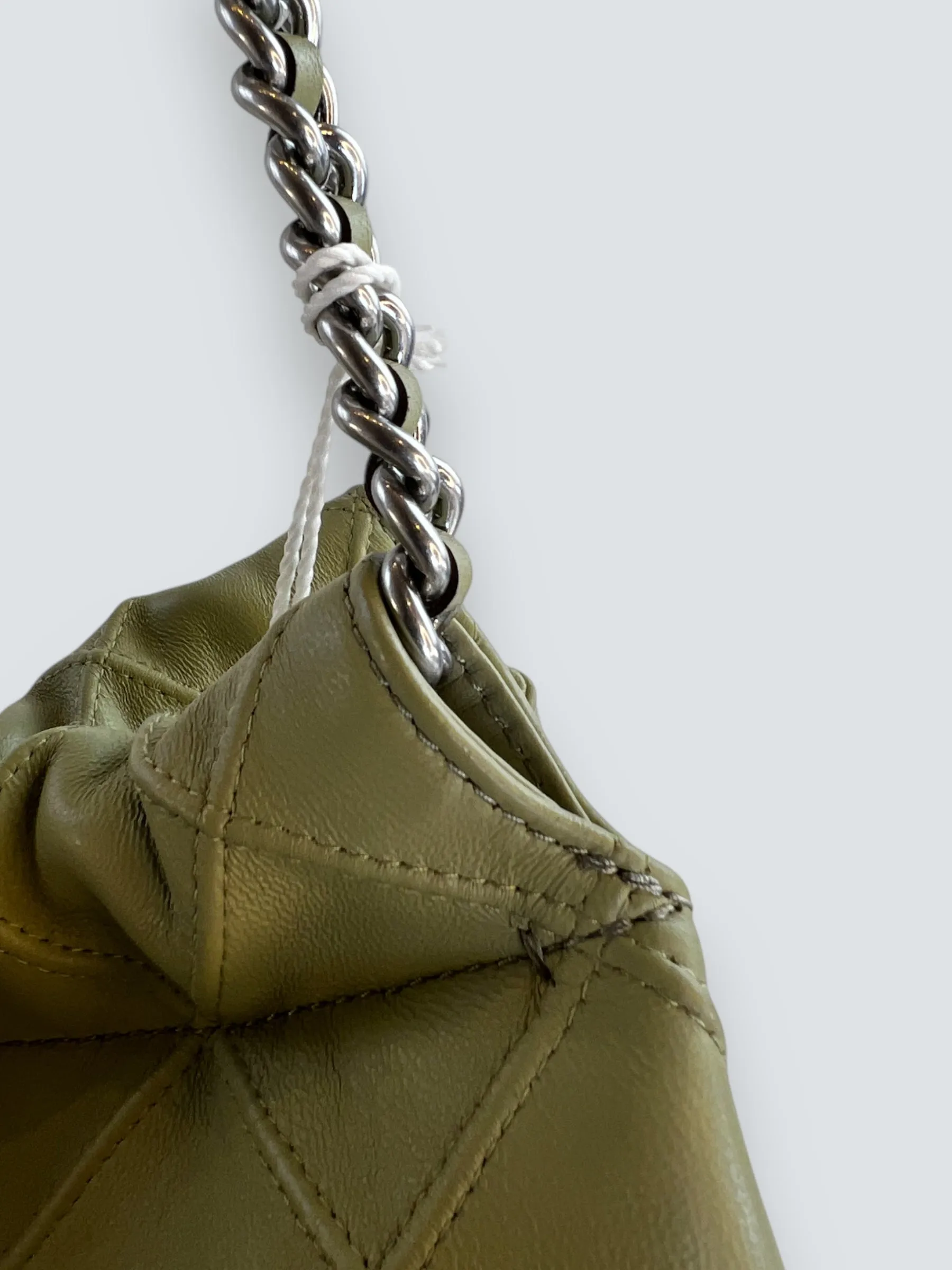 Tory Burch Mint Green Fleming Drawstring Hobo Bag