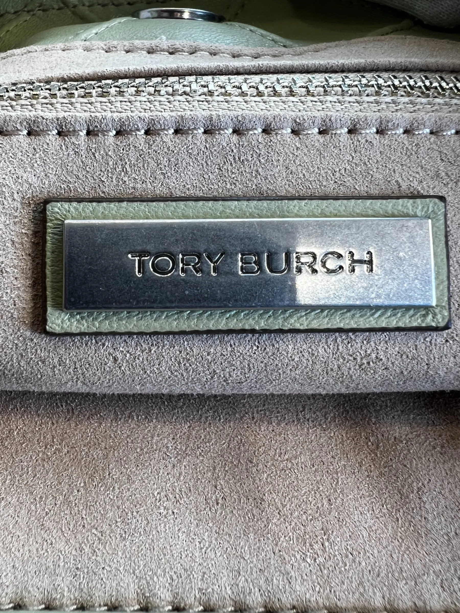 Tory Burch Mint Green Fleming Drawstring Hobo Bag
