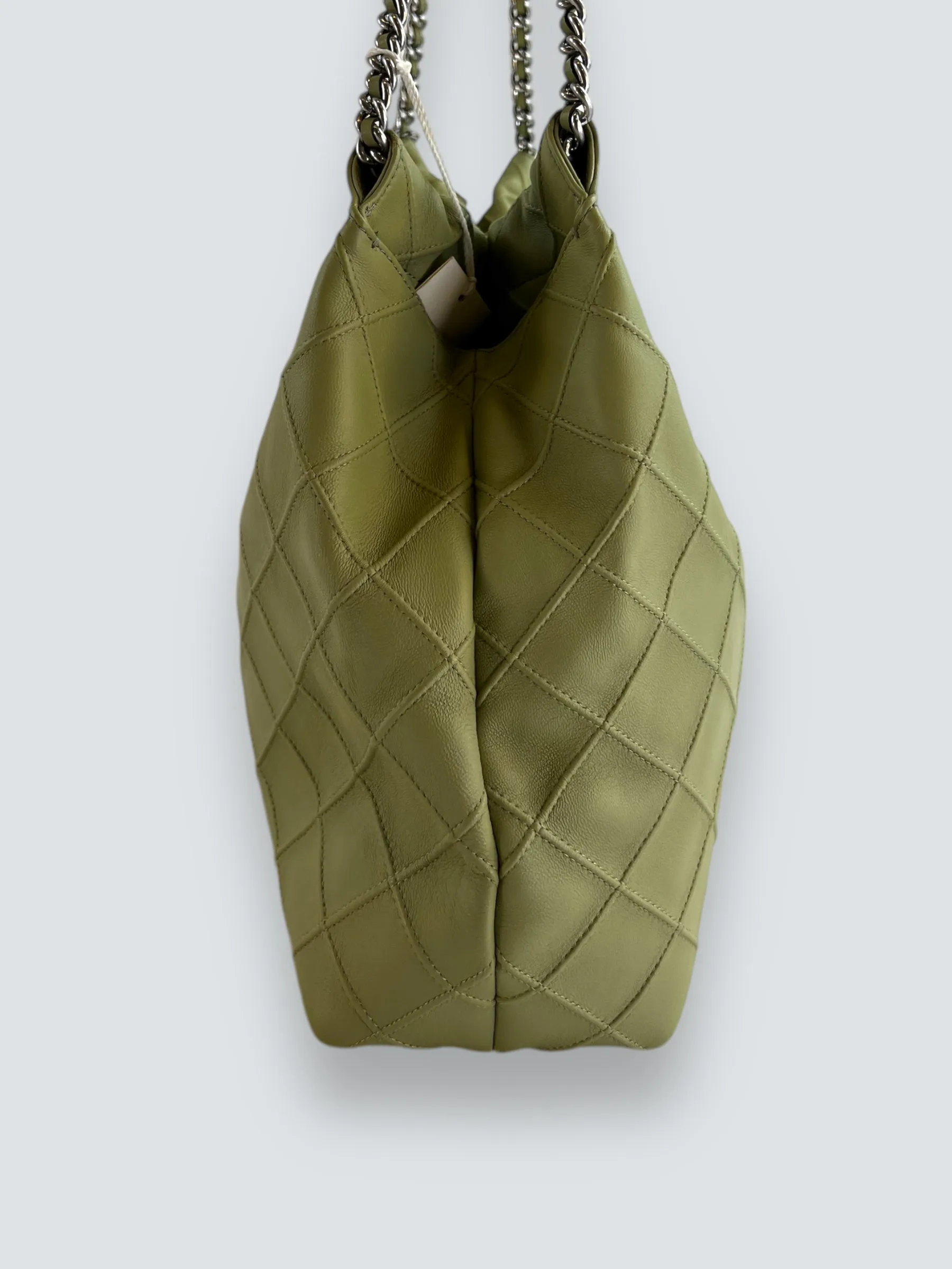 Tory Burch Mint Green Fleming Drawstring Hobo Bag