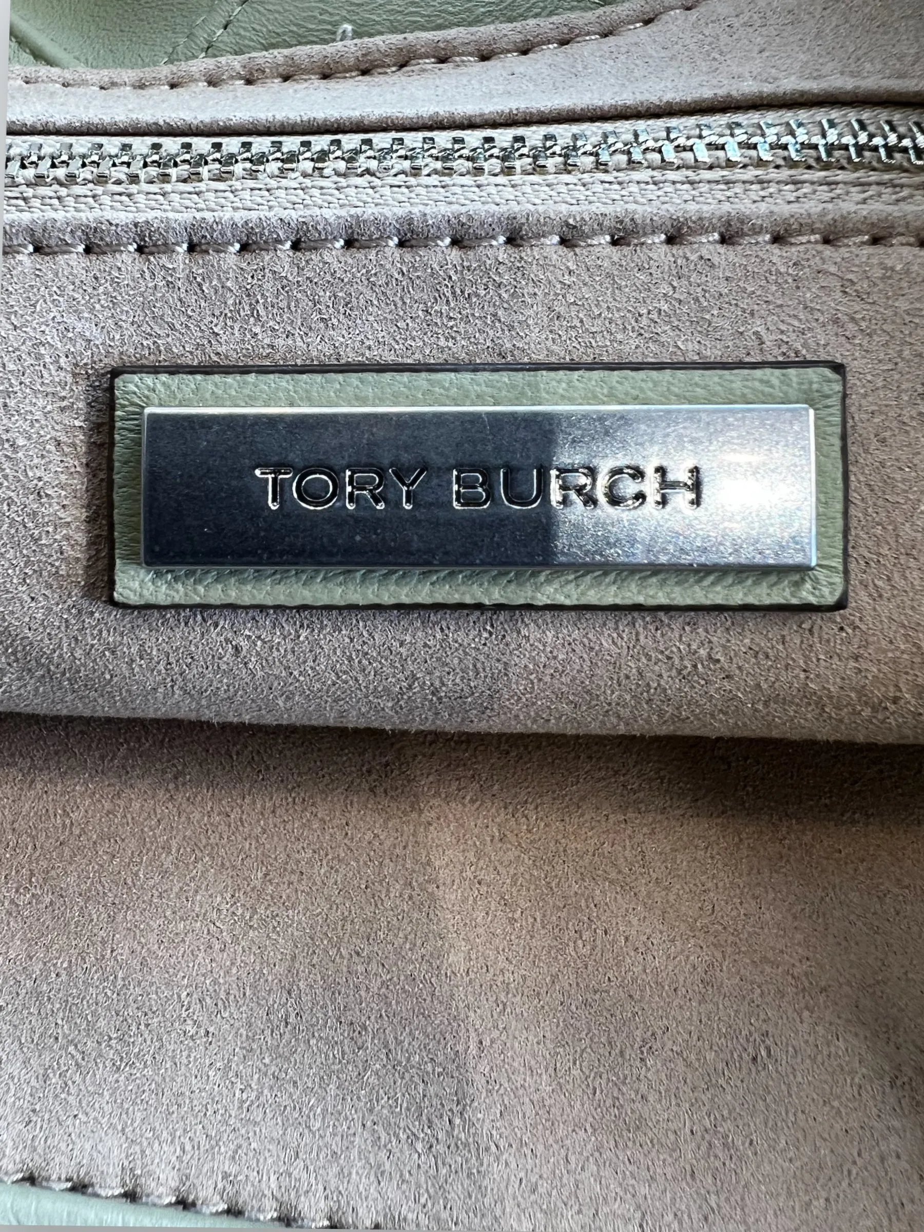 Tory Burch Mint Green Fleming Drawstring Hobo Bag