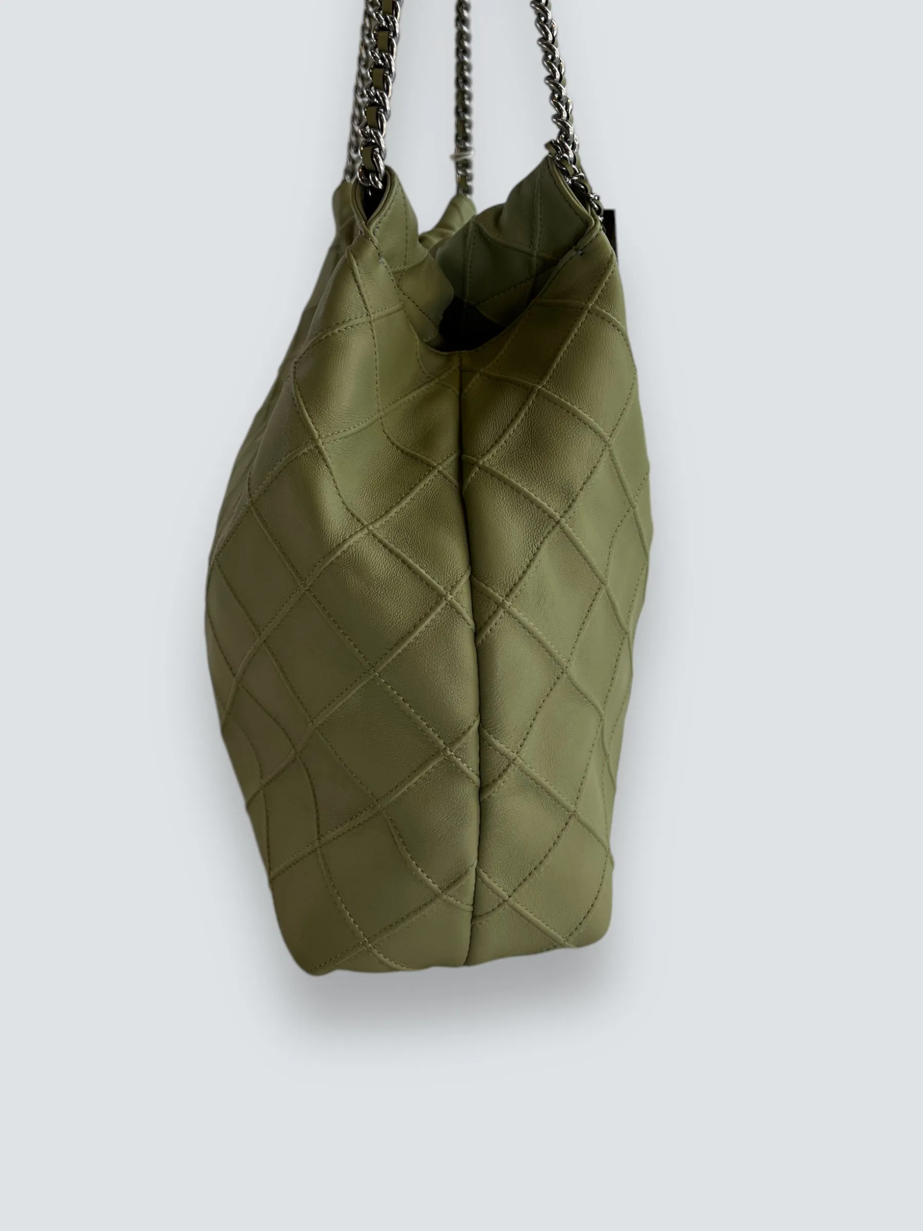 Tory Burch Mint Green Fleming Drawstring Hobo Bag