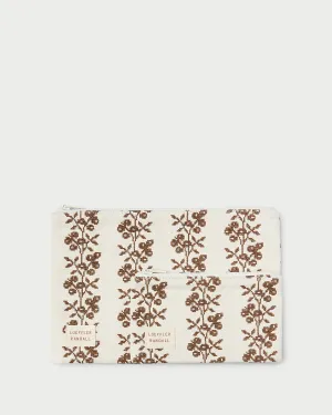 Tracy Cream Floral Pouch Set