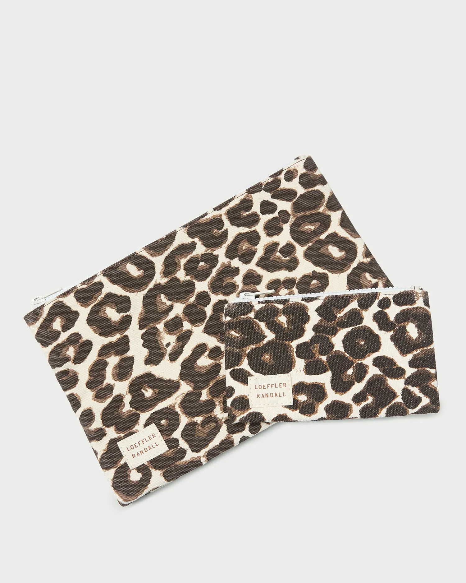 Tracy Leopard Canvas Pouch Set