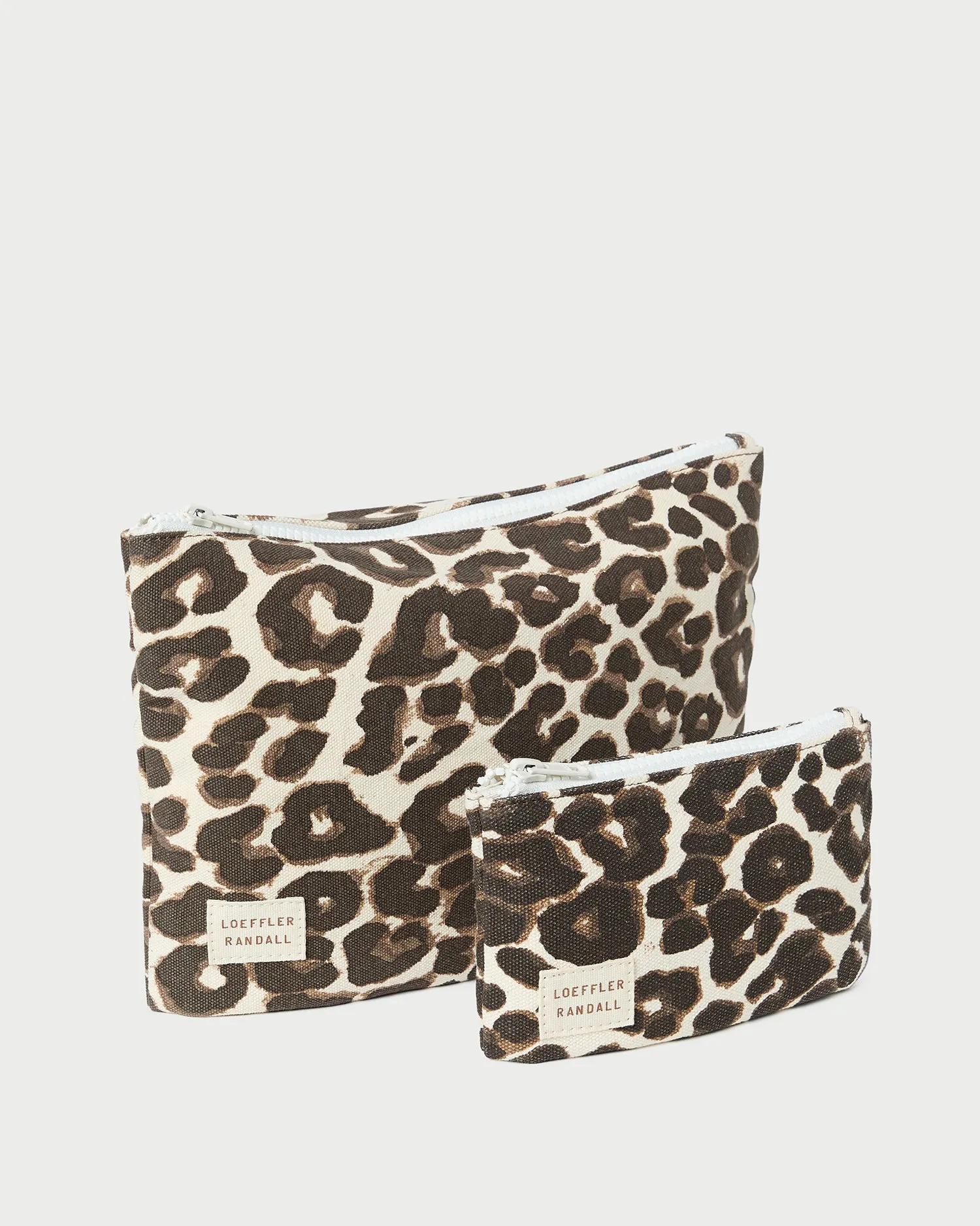 Tracy Leopard Canvas Pouch Set