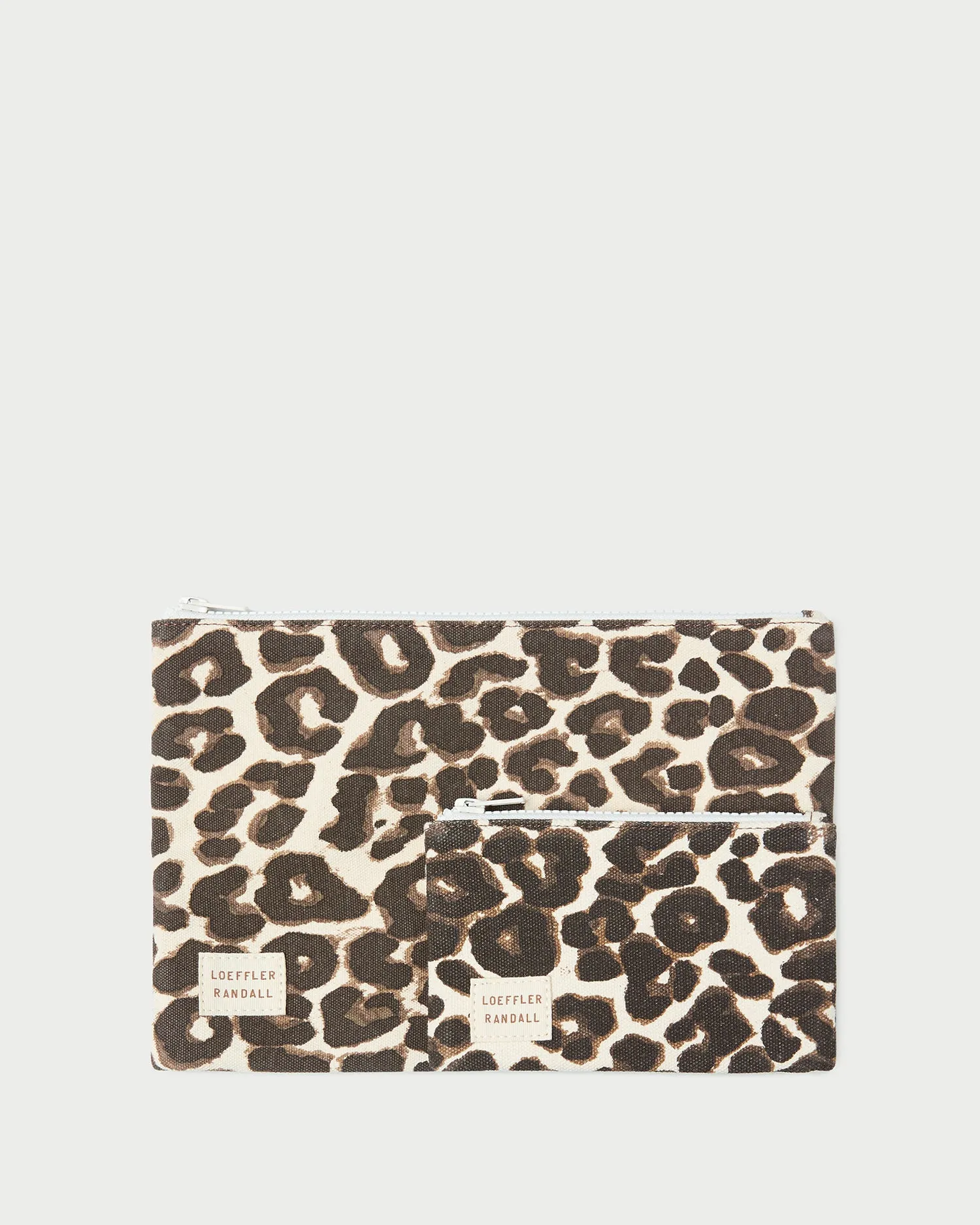 Tracy Leopard Canvas Pouch Set