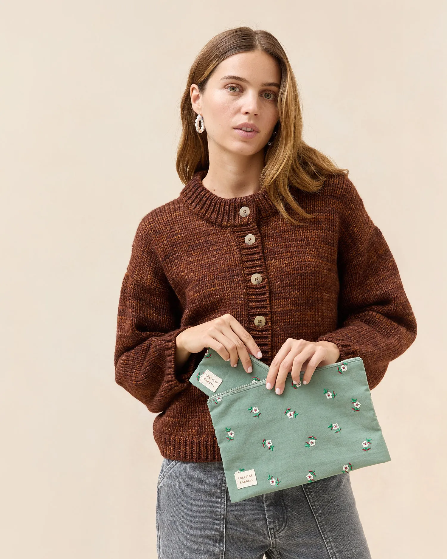 Tracy Sage Floral Pouch Set