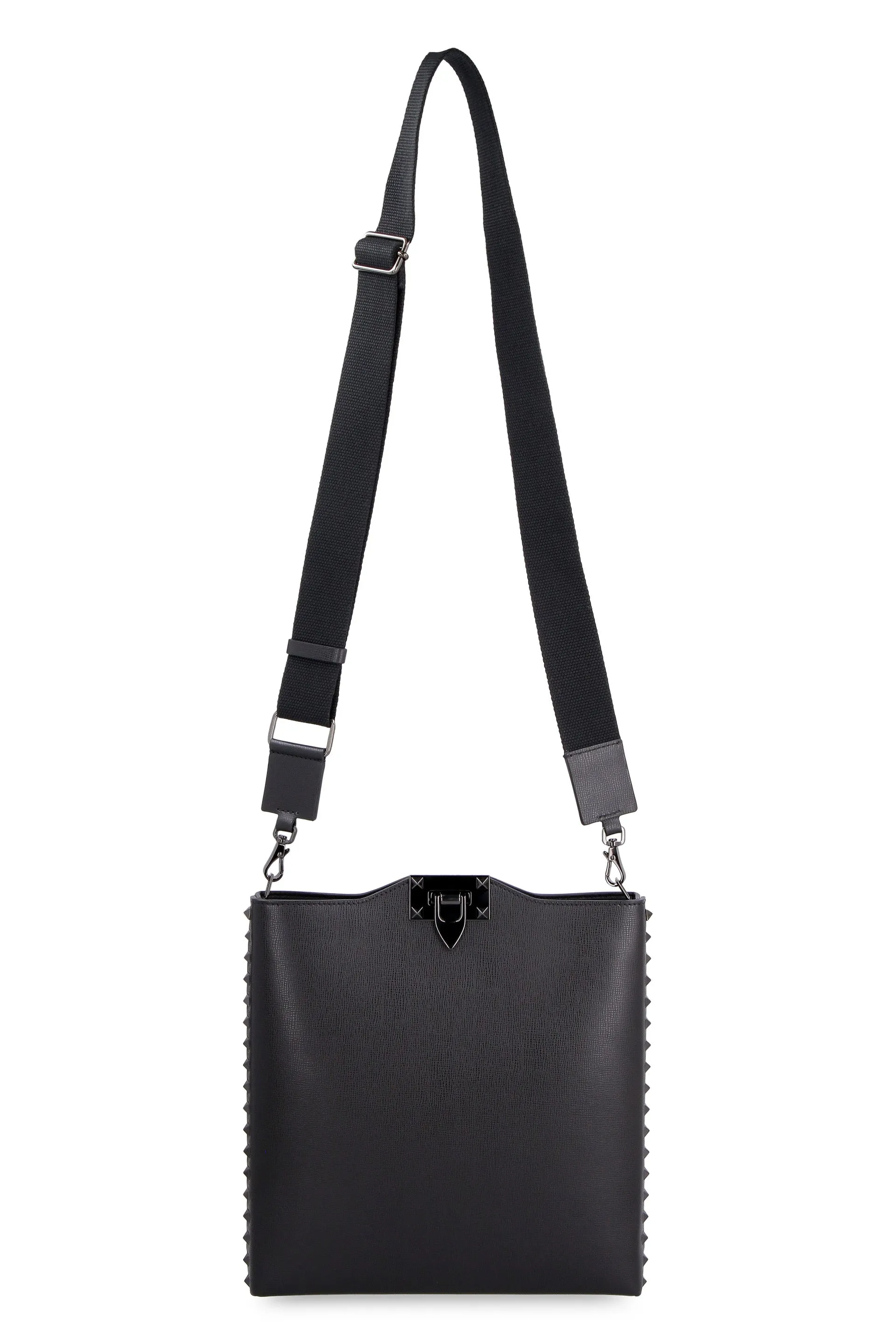 Valentino Garavani Rockstud Logo Embossed Crossbody Bag