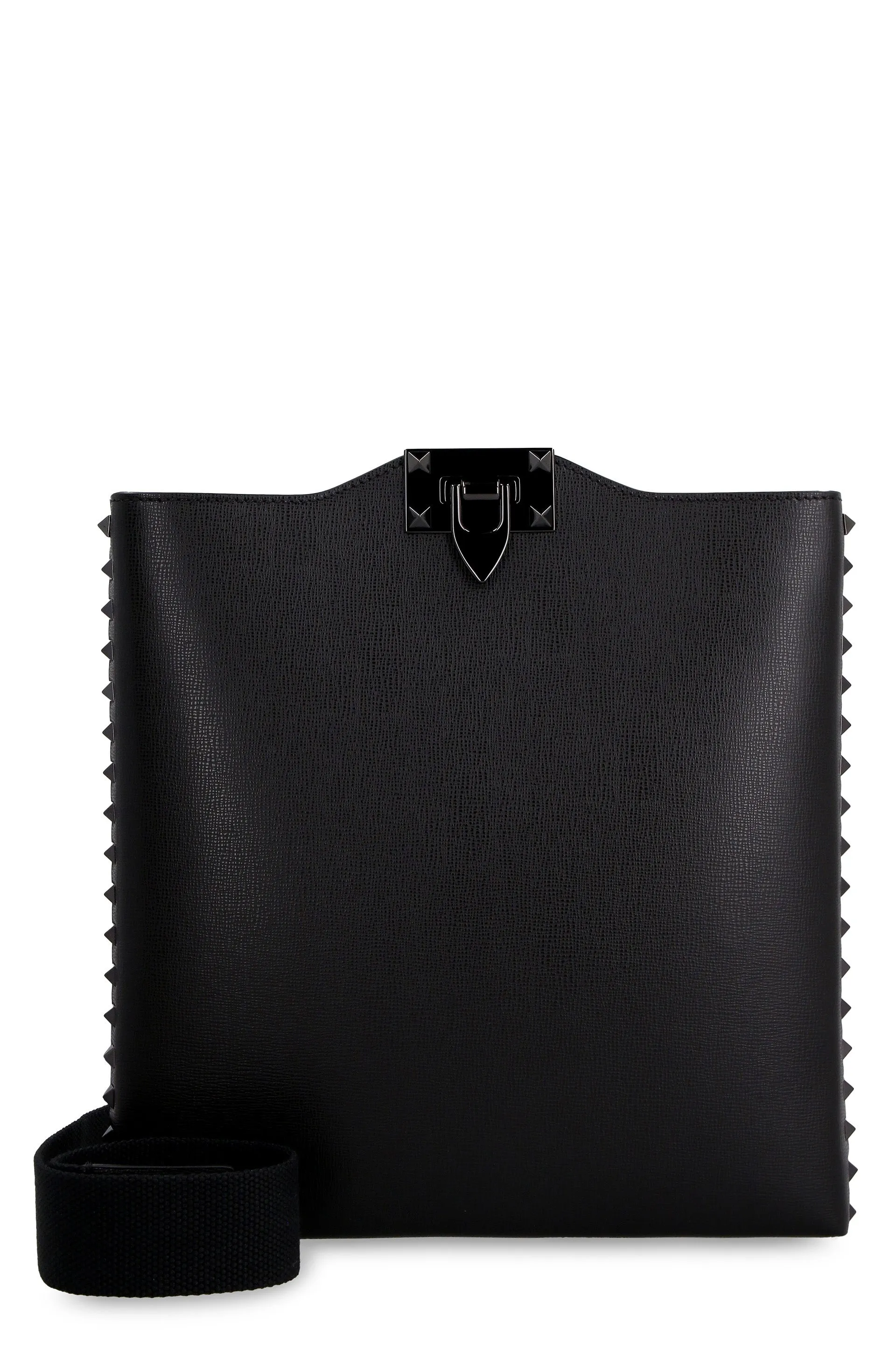 Valentino Garavani Rockstud Logo Embossed Crossbody Bag