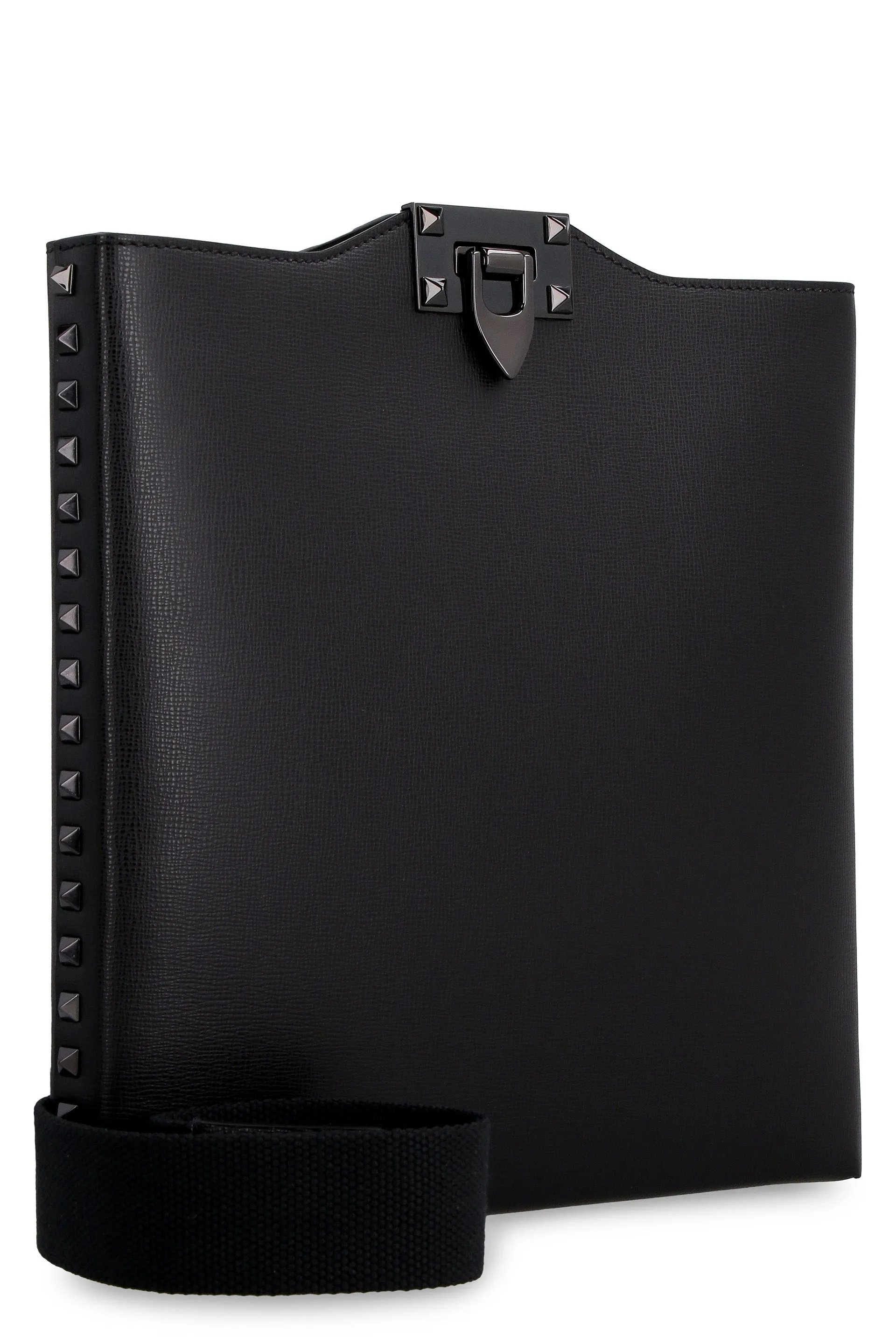 Valentino Garavani Rockstud Logo Embossed Crossbody Bag