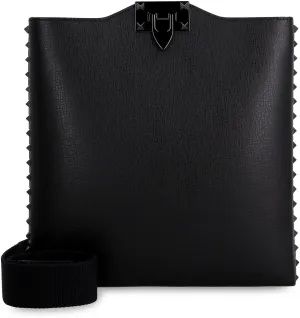 Valentino Garavani Rockstud Logo Embossed Crossbody Bag