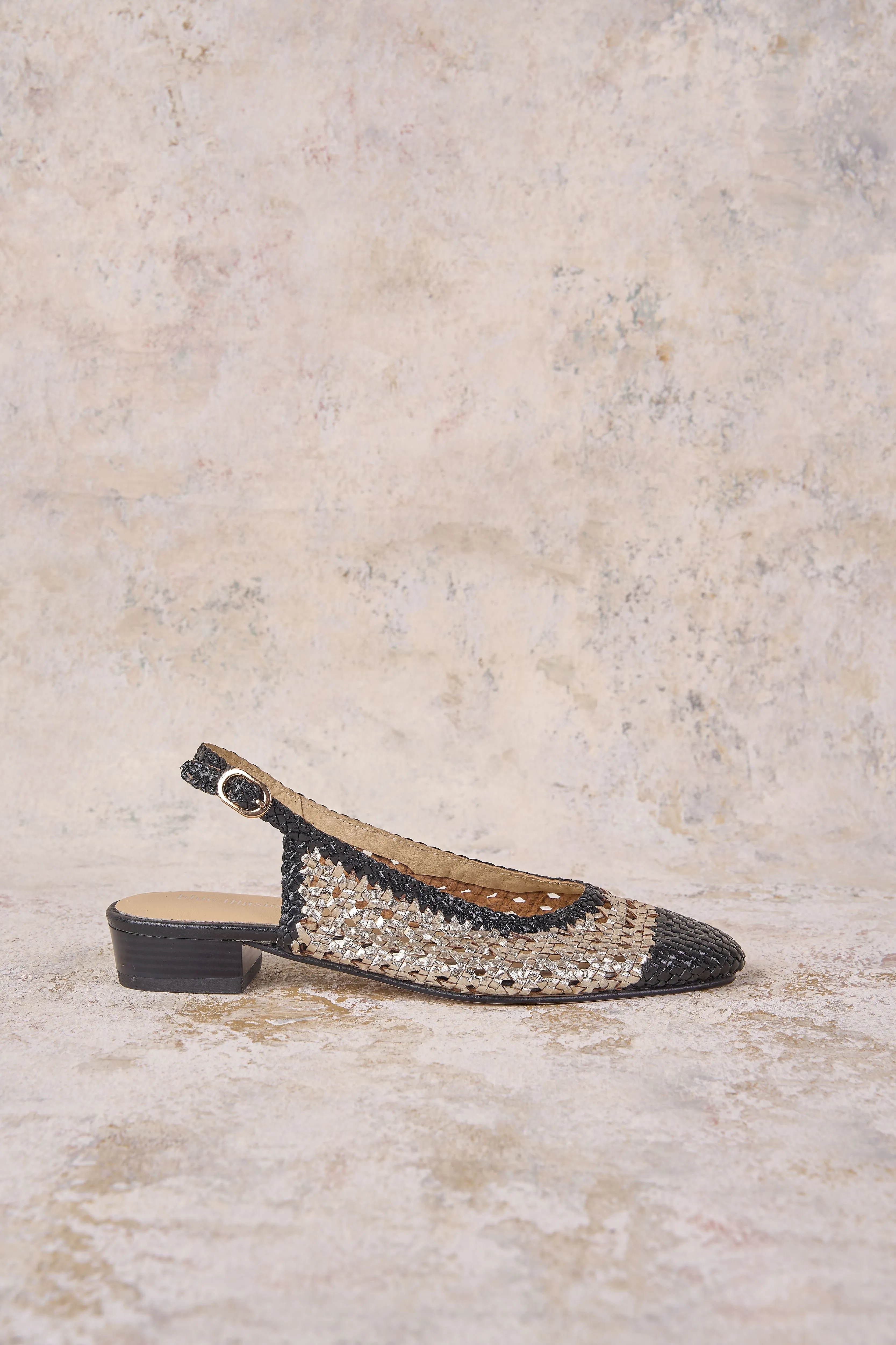 Verona Woven Sling Back Flat - Multi