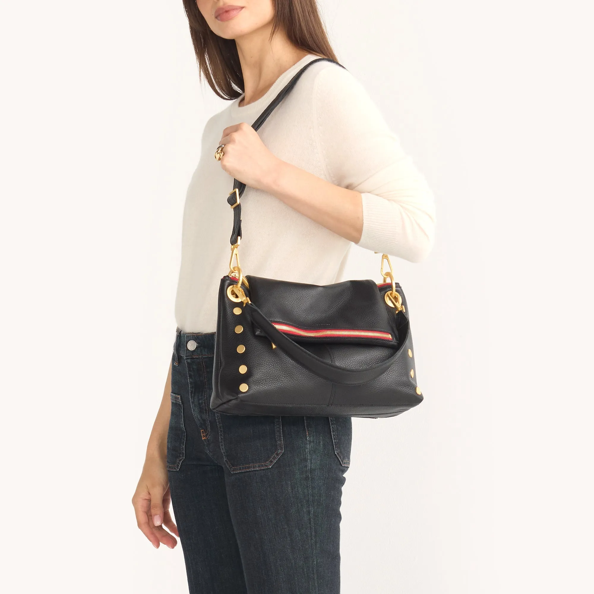 VIP Grand | Black/Brushed Gold Red Zip