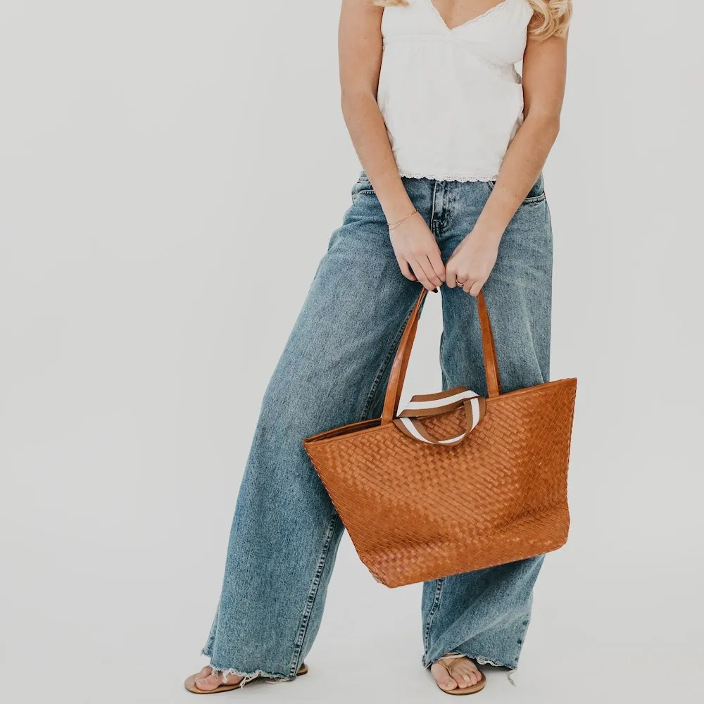Woven Tiffany Organized Tote Bag