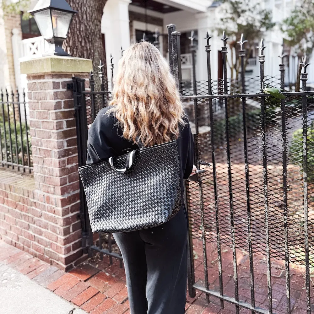 Woven Tiffany Organized Tote Bag
